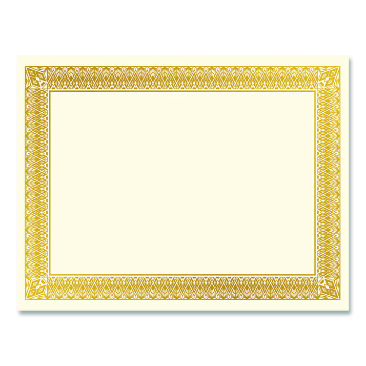 Award Certificates, 8.5 x 11, Ivory with Elegant Gold Border, 15/Pack