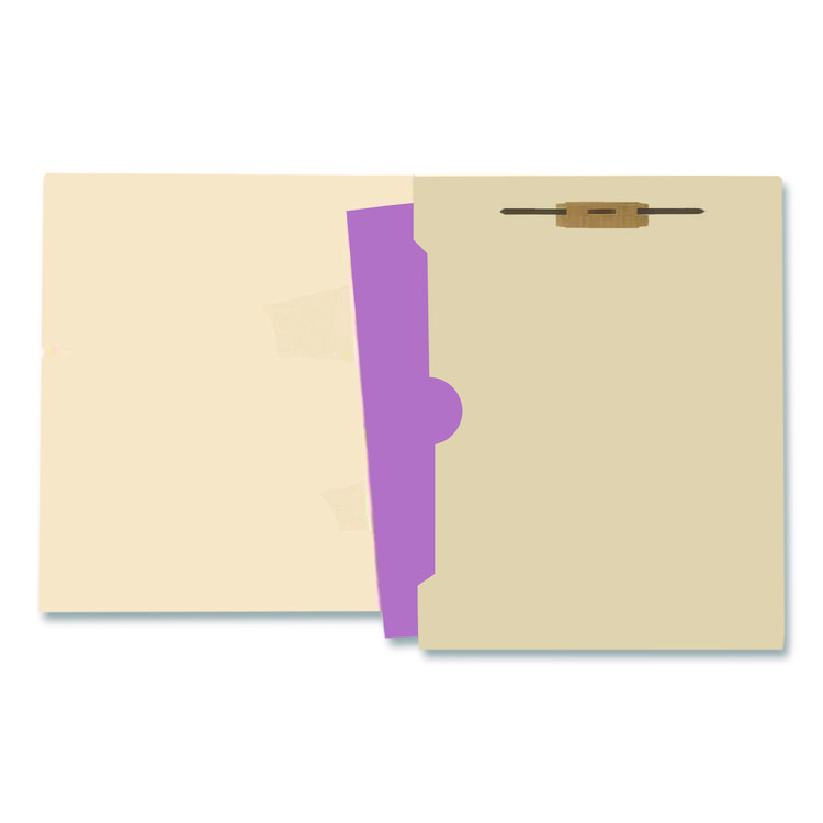 Full Pocket End Tab Fastener Folders, Straight Tab, Expands 0.75", 1 Fastener, Letter Size, Manila, 50/Box