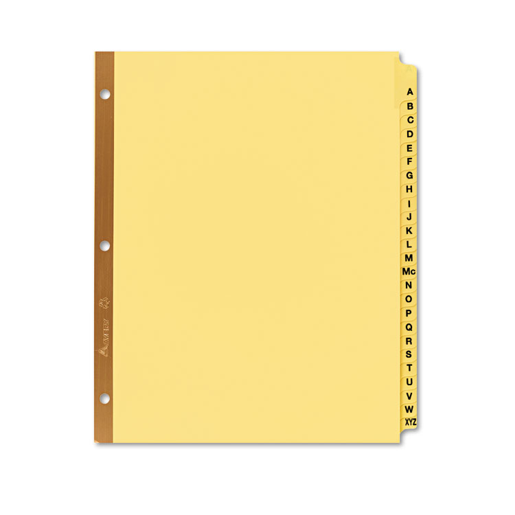 Picture of Preprinted Laminated Tab Dividers w/Gold Reinforced Binding Edge, 25-Tab, Letter