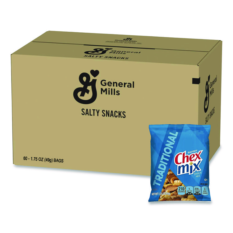 Traditional Snack Mix, 1.75 Oz Snack Pack, 60 Packs/carton