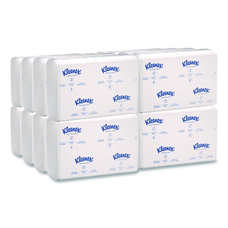 Multi-Fold Paper Towels, 1-Ply, 9.2 x 9.4, White, 150/Pack, 16 Packs/Carton