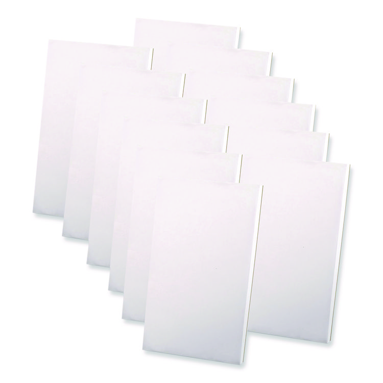 Scratch Pads, Unruled, (100) White 4 x 6 Sheets, Dozen