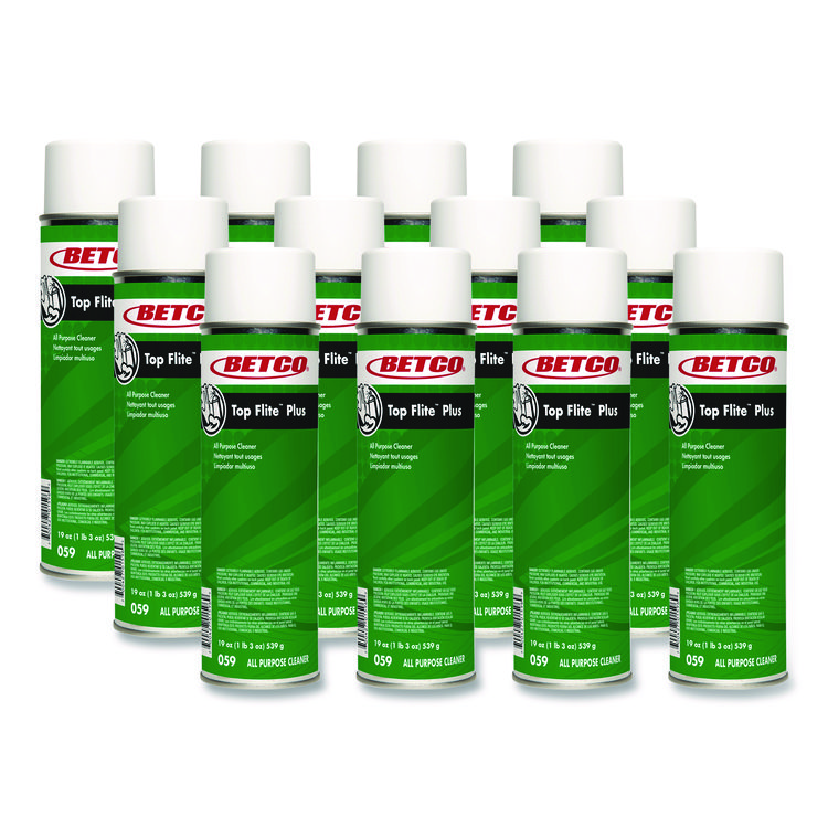 Top Flite Plus All-Purpose Cleaner, 19 oz Aerosol Can, 12/Carton