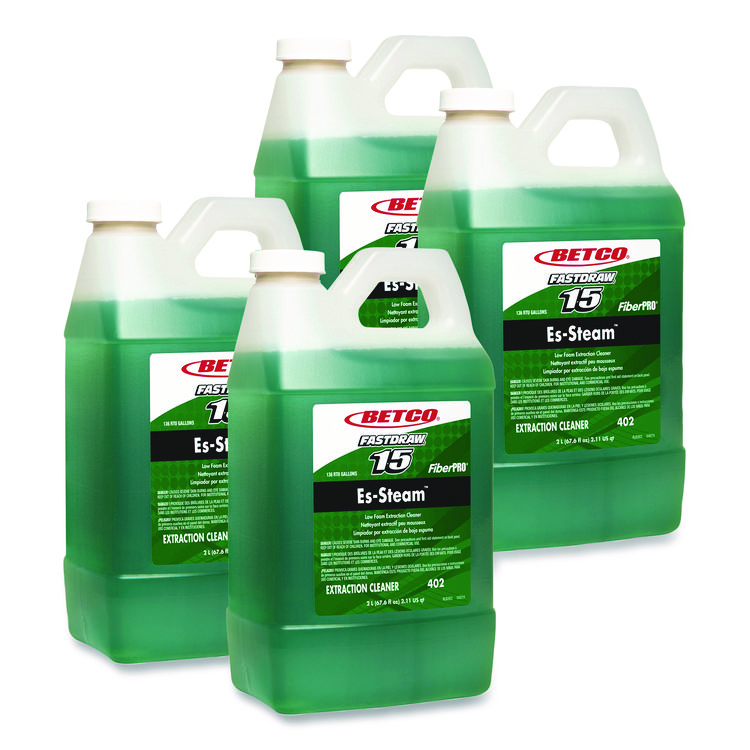 FiberPRO Es-Steam FastDraw Carpet Cleaner, Country Fresh Scent, 2 L Bottle, 4/Carton