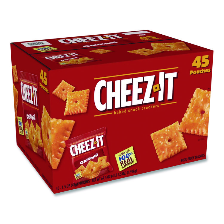 Cheez-It Crackers, Original, 1.5 Oz Pack, 45 Packs/carton