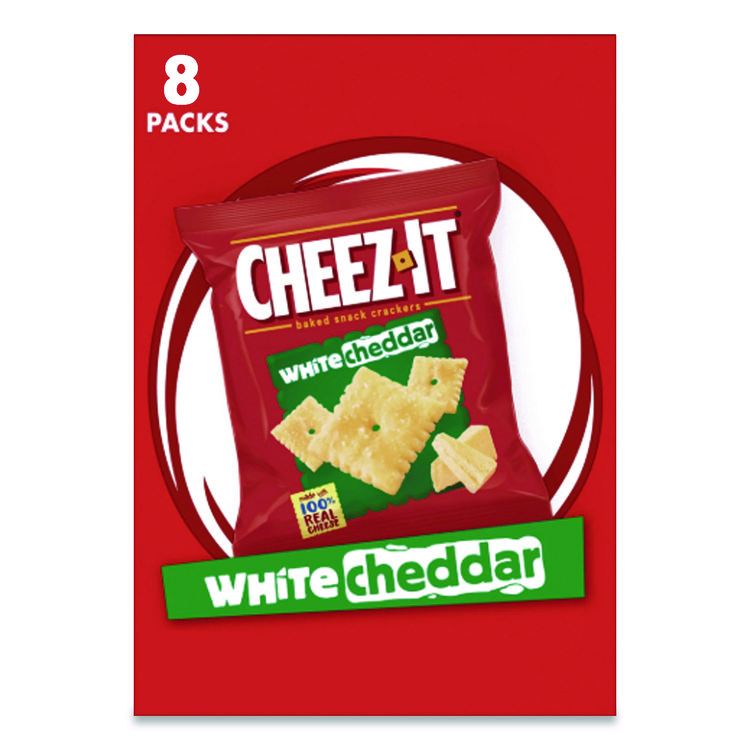 Cheez-It Crackers, 1.5 Oz Single-Serving Snack Bags, White Cheddar, 8/box