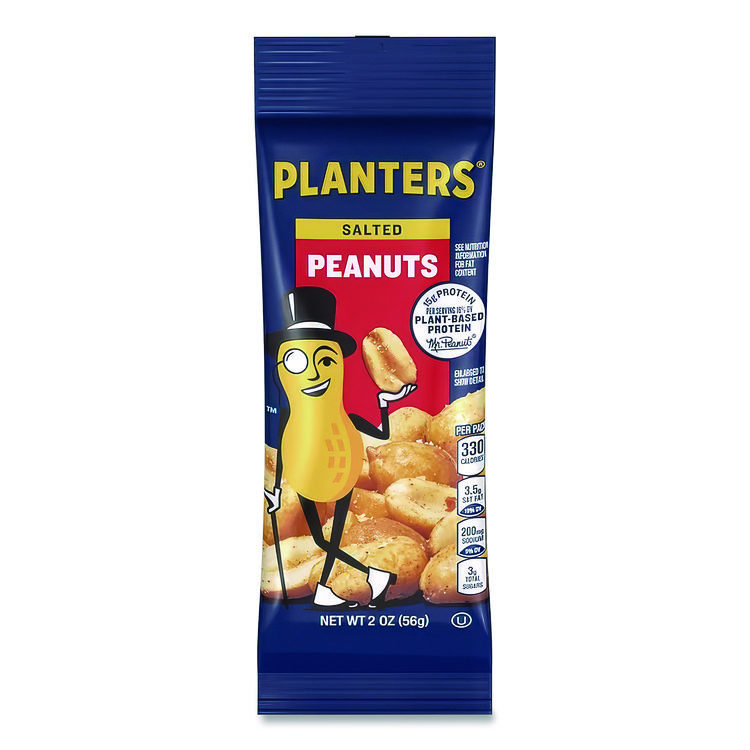 Salted Peanuts, 2 Oz Packet, 144/carton
