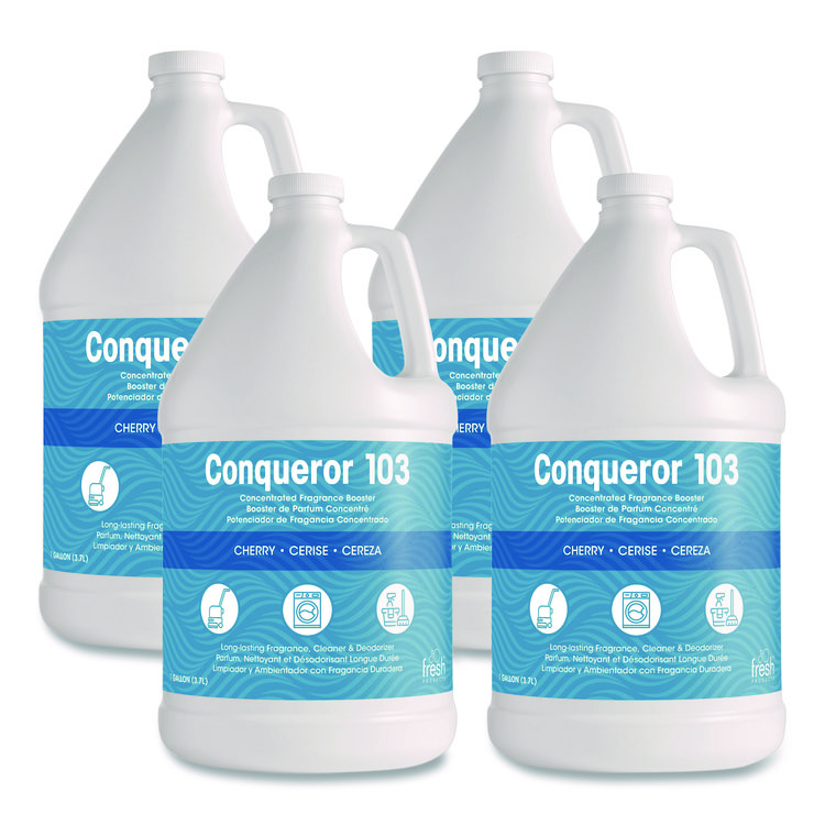 Conqueror 103 Odor Counteractant Concentrate, Cherry, 1 Gal Bottle, 4/carton