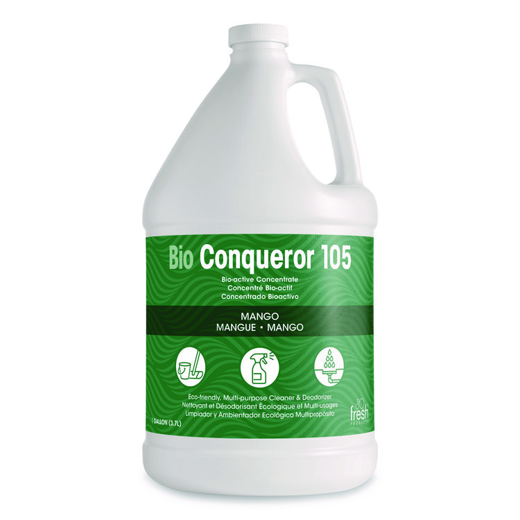 Bio Conqueror 105 Enzymatic Odor Counteractant Concentrate, Mango, 1 Gal Bottle, 4/carton