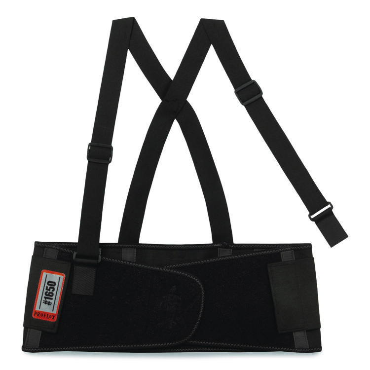 ProFlex 1650 Economy Elastic Back Support Brace, 2X-Large, 42" to 46" Waist, Black