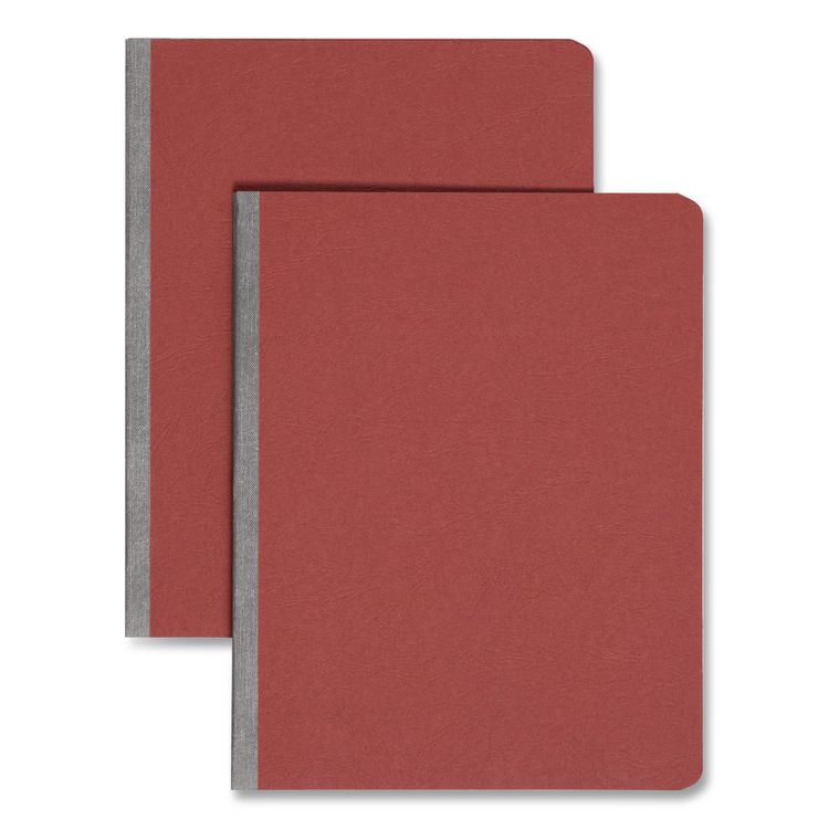 Prong Fastener Premium Pressboard Report Cover, Two-Piece Prong Fastener, 3" Capacity, 8.5 X 11, Red/red