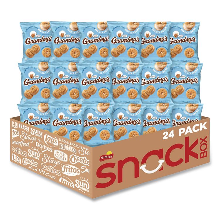 Mini Vanilla Creme Sandwich Cookies, 3.71 Oz, 24/carton