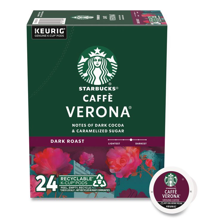 Caffe Verona Coffee K-Cups Pack, 24/box