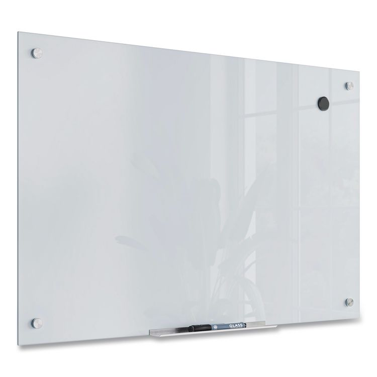 Magnetic Glass Dry Erase Board Value Pack, 36" x 24" (Actual Size: 35" x 23"), Frosted White Surface