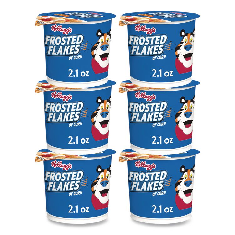 Breakfast Cereal, Frosted Flakes, Single-Serve 2.1 Oz Cup, 6/box