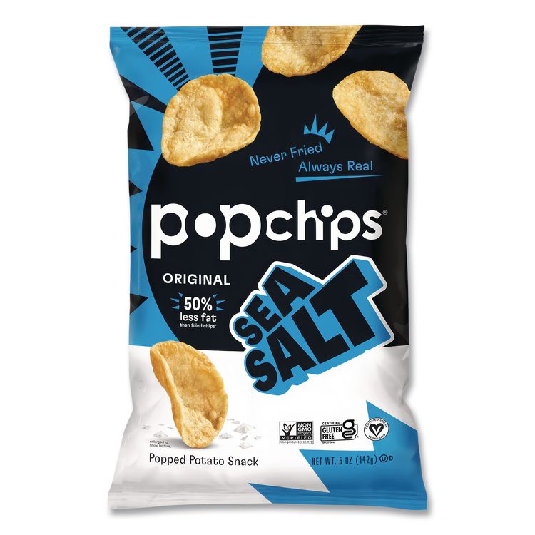 Potato Chips, Sea Salt Flavor, 0.8 Oz Bag, 24/carton
