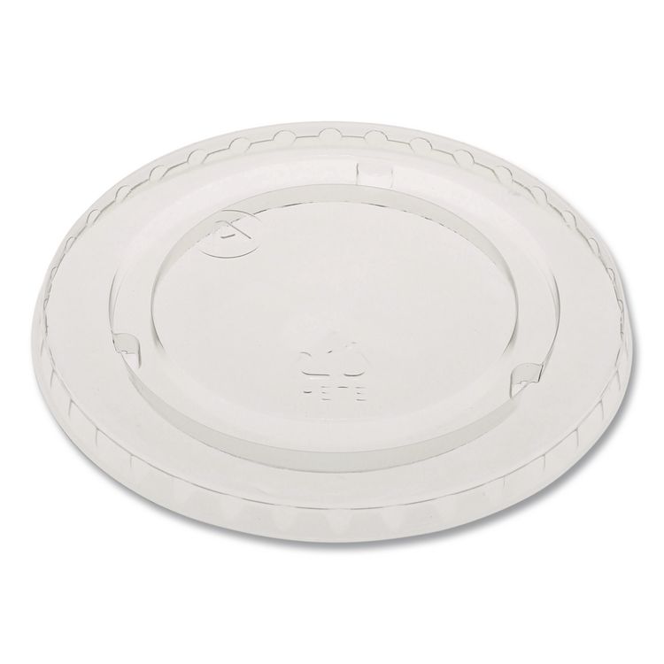 EarthChoice Strawless RPET Lid, Flat Lid, Fits 9 oz to 20 oz "A" Cups, Plastic, Clear, 1,020/Carton