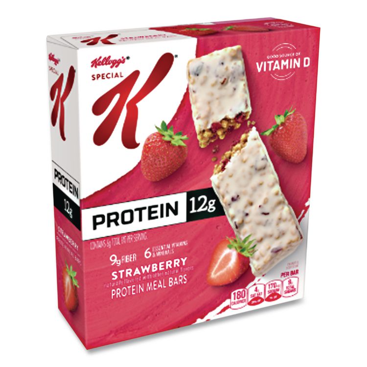 Special K Protein Meal Bar, Strawberry, 1.59 oz Bar, 8/Box