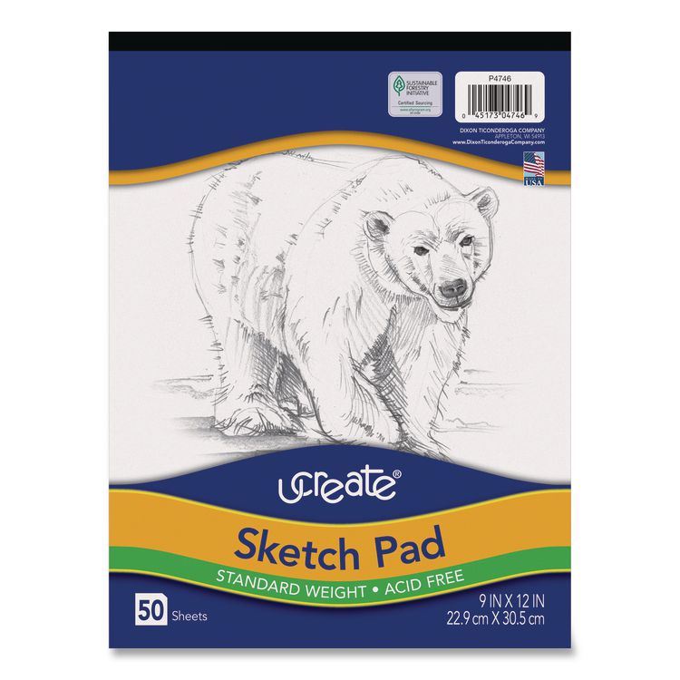 Art1st Sketch Pad, Unruled, (50) White 9 x 12 Sheets