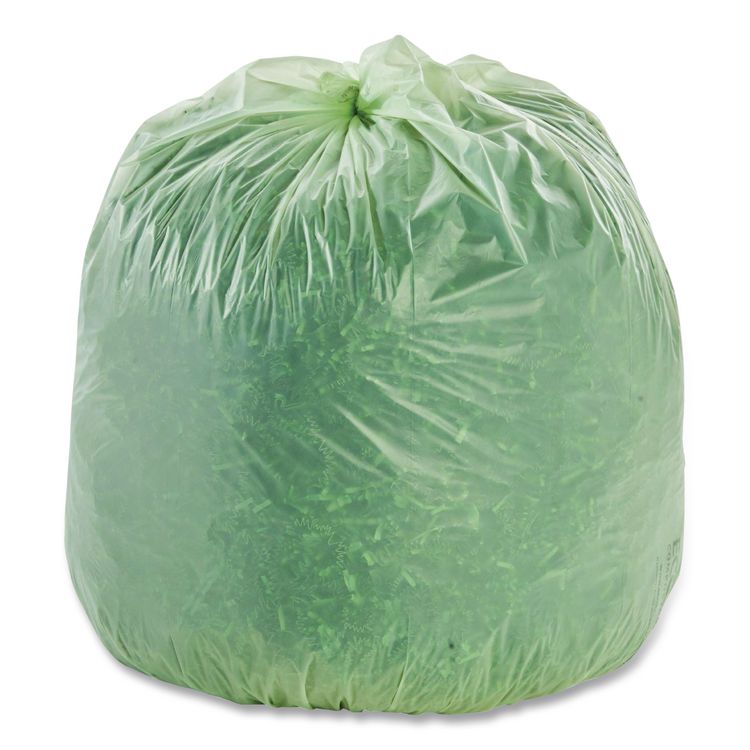 Ecosafe-6400 Bags, 30 Gal, 1.1 Mil, 30" X 39", Green, 48/box