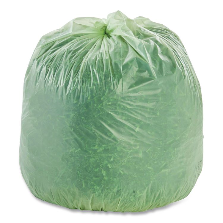 Ecosafe-6400 Bags, 13 Gal, 0.85 Mil, 24" X 30", Green, 45/box