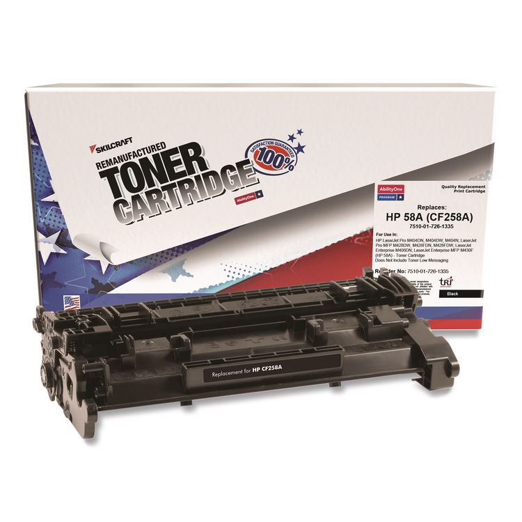 7510017261335 Remanufactured CF258A (58A) Toner, 3,000 Page-Yield, Black