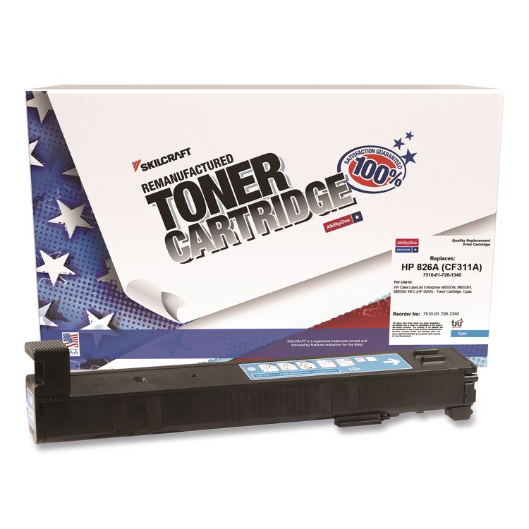 7510017261340 Remanufactured CF311A (826A) Toner, 31,500 Page-Yield, Cyan