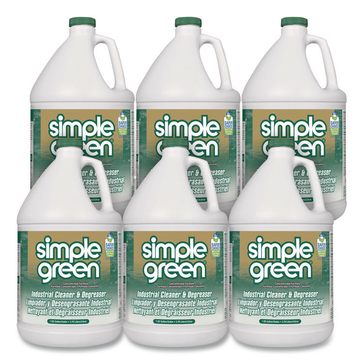Industrial Cleaner and Degreaser, Concentrated, 1 Gallon Bottle, 6/Carton