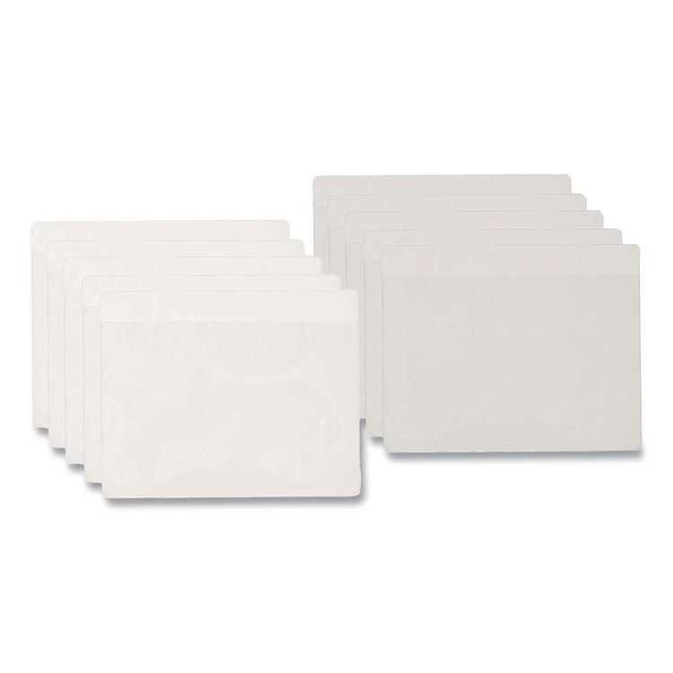HOLD IT Poly Business Card Pocket, Top Load, 3.75 x 2.38, Clear, 10/Pack