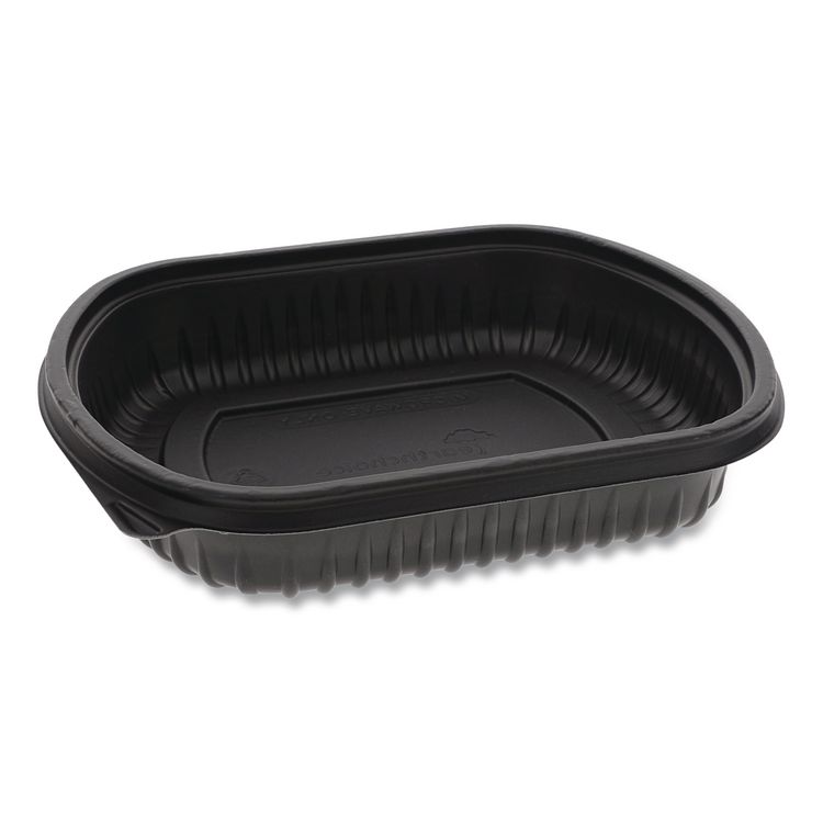 EarthChoice MealMaster Container, 24 oz, 8.12 x 6.5 x 1.5, Black, Plastic, 252/Carton