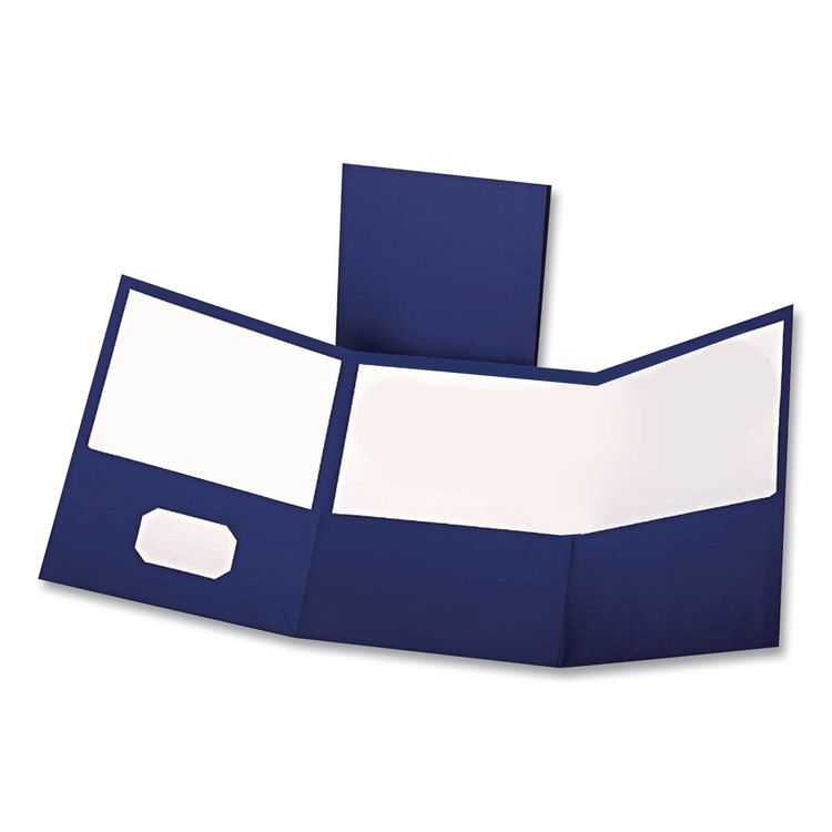 Tri-Fold Pocket Folder, Accommodates (150) 11 x 8.5 Sheets, Blue, 20/Box