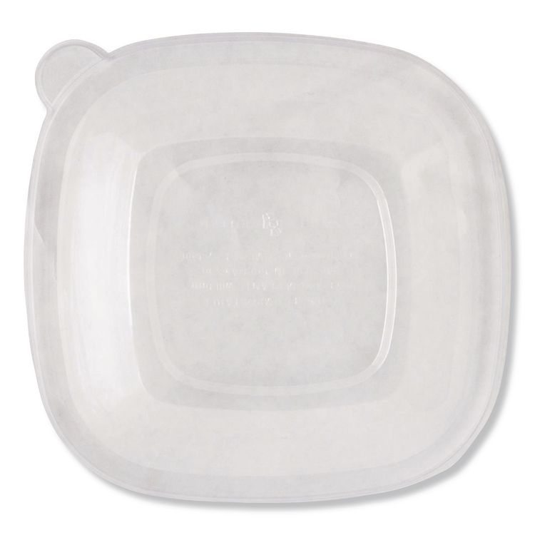 PLA Lids for Fiber Bowls, 8.8 x 8.8 x 1.4, Clear, 200/Carton