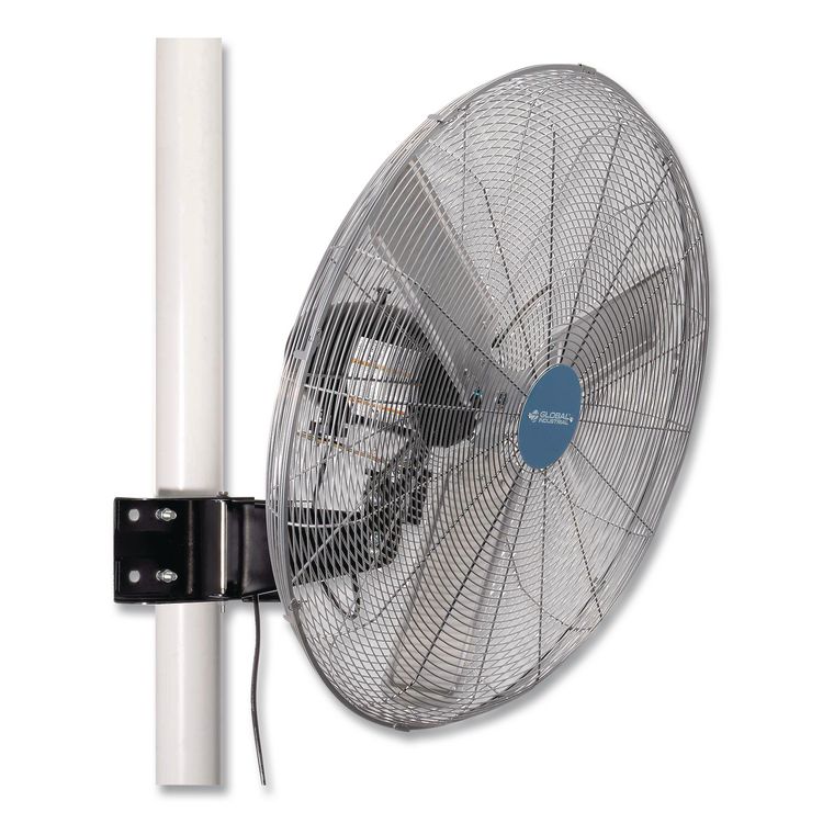 GLOBAL INDUSTRIAL Deluxe Oscillating Fan, Pole or Column Mount, 30 ...