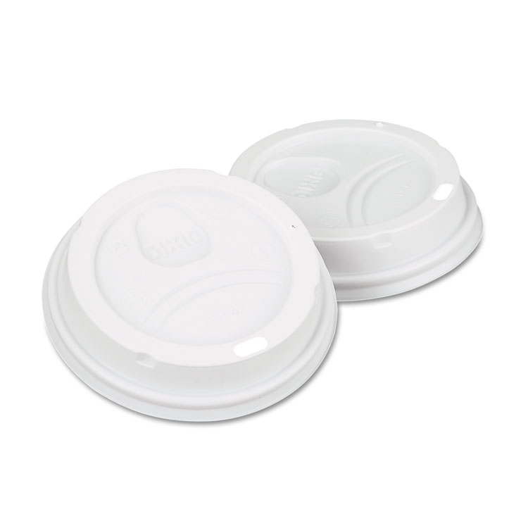 Picture of Dome Drink-Thru Lids,10-16 Oz Perfectouch;12-20 Oz Wisesize Cup, White, 50/pack