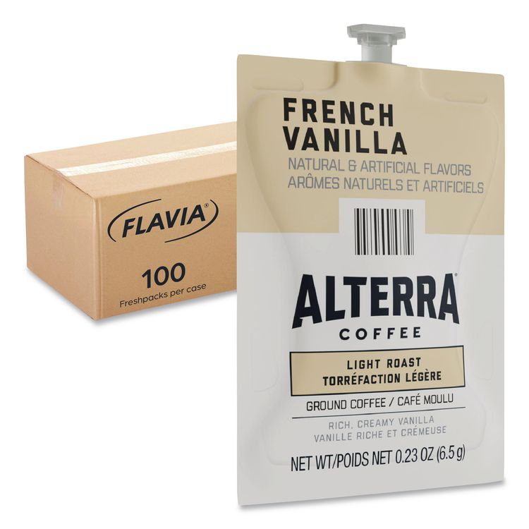 Alterra French Vanilla Coffee Freshpack, 100/Carton