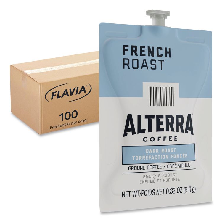 Alterra French Roast Coffee Freshpack, 100/Carton