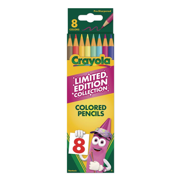Limited Edition Collection Colored Pencils, Assorted Lead and Barrel Colors, 8/Pack