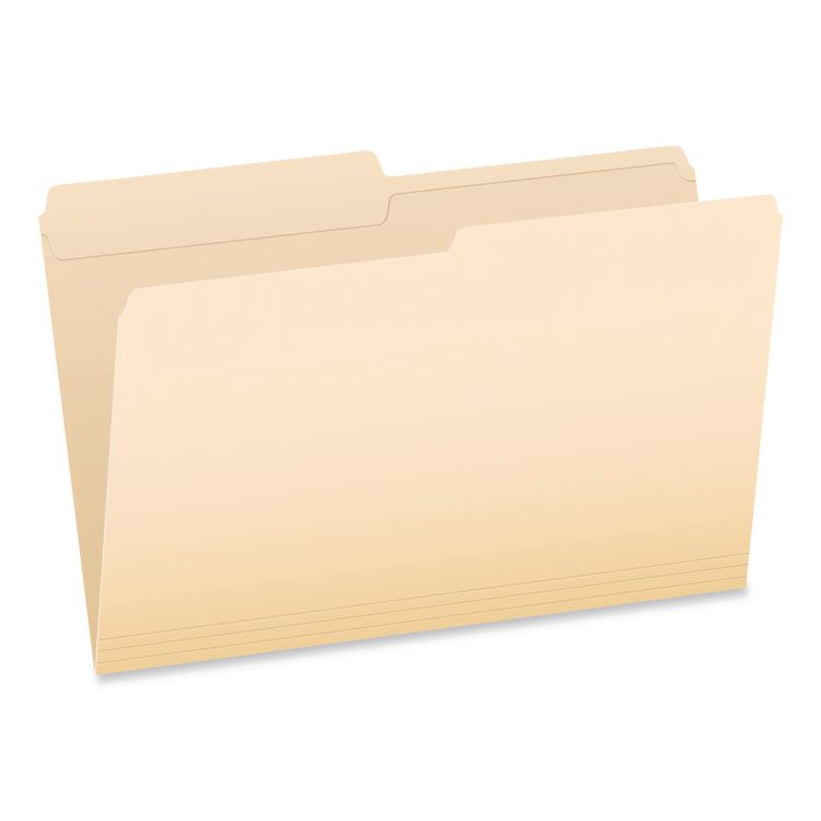 Manila File Folders, 1/2-Cut Tabs: Assorted, Legal Size, 0.75" Expansion, Manila, 100/Box