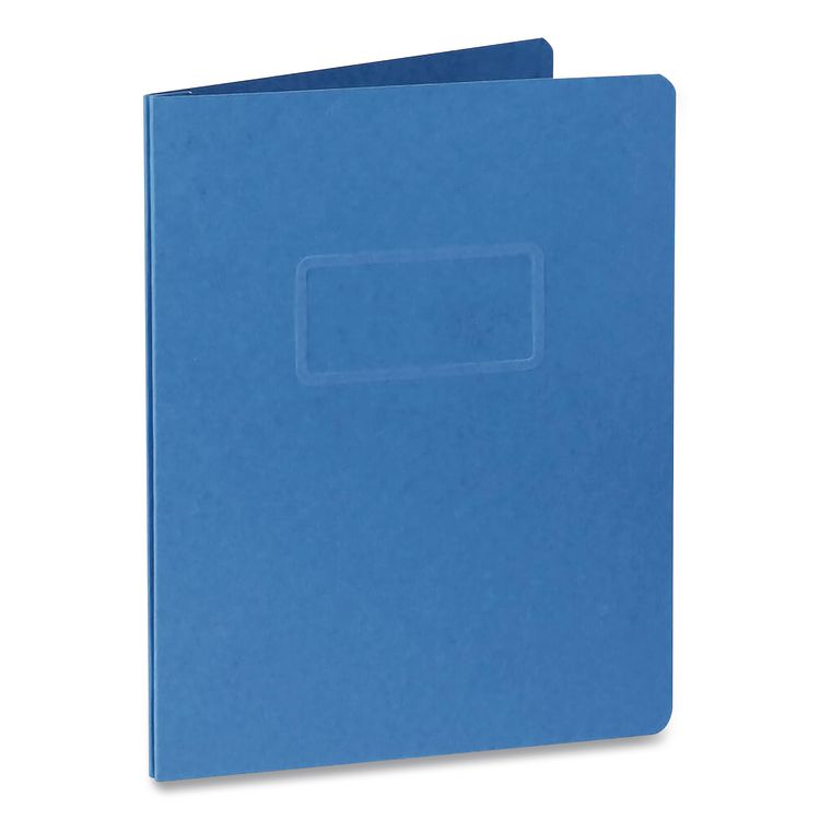 Two-Prong Pressboard Report Covers, Two-Prong Fastener, 3" Capacity, 8.5 X 11, Blue/blue, 5/pack