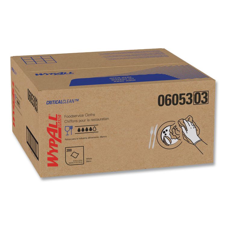 X50 Foodservice Towels, 1/4 Fold, 23.5 x 12.5, White, 200/Carton