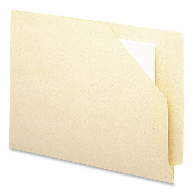 End Tab File Jacket With Antimicrobial Product Protection, Shelf-Master Reinforced Straight Tab, Letter Size, Manila, 100/box