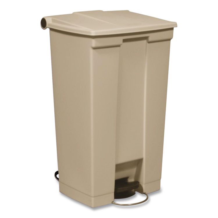 Legacy Step-On Receptacle, 23 gal, Polyethylene, Beige
