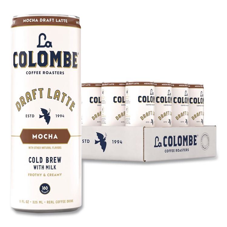 Draft Latte Cold Brew, Mocha Latte, 11 oz Can, 12/Carton
