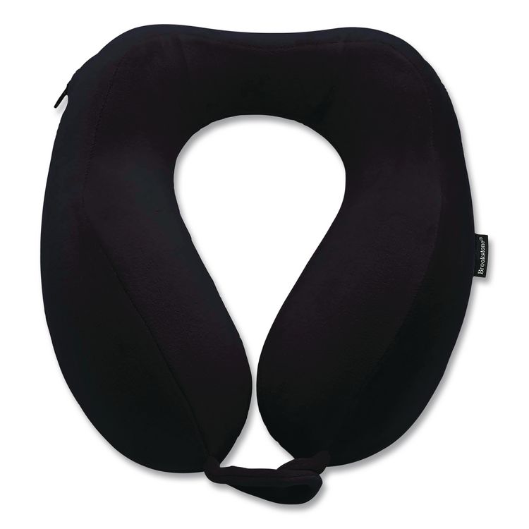 Memory Foam Fabric Travel Pillow, One Size Fits Most, 9.84 x 5.5 x 11, Black