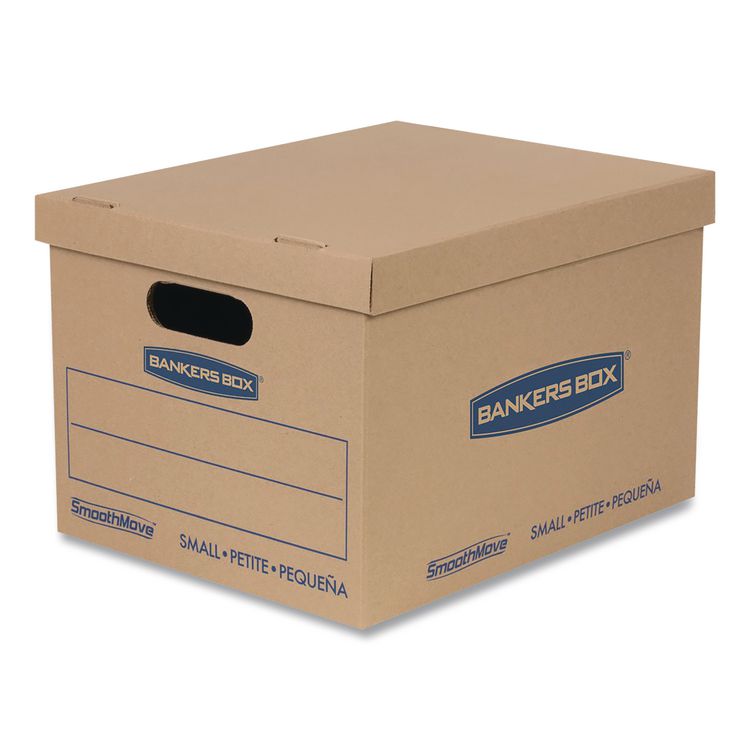 SmoothMove Basic Moving Boxes, Regular Slotted Container (RSC), Small, 12 x 15 x 10, Kraft, 5/Bundle