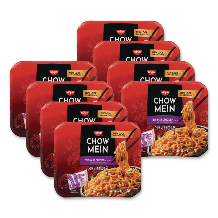 Chow Mein Teriyaki Chicken Noodles, 4 oz, 8/Carton