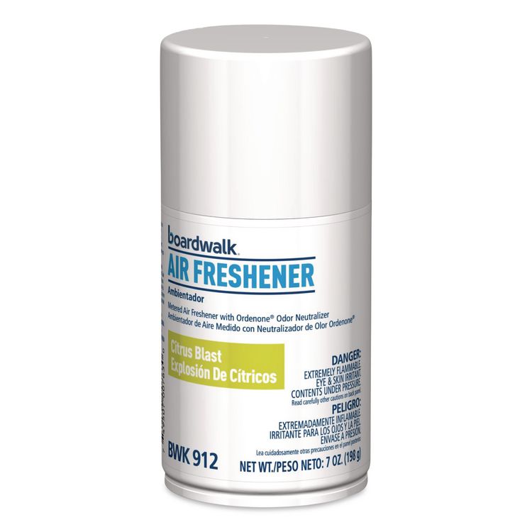 Metered Air Freshener Refill, Citrus, 7 oz Aerosol Can, 6/Carton
