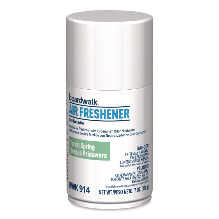 Metered Air Freshener Refill, Forest Spring, 7 oz Aerosol Can, 6/Carton