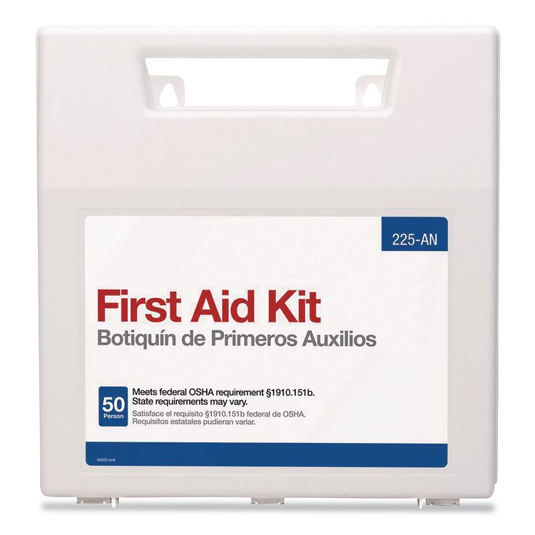 Plastic First Aid Kit for 50 People, 196 Pieces, Plastic Case