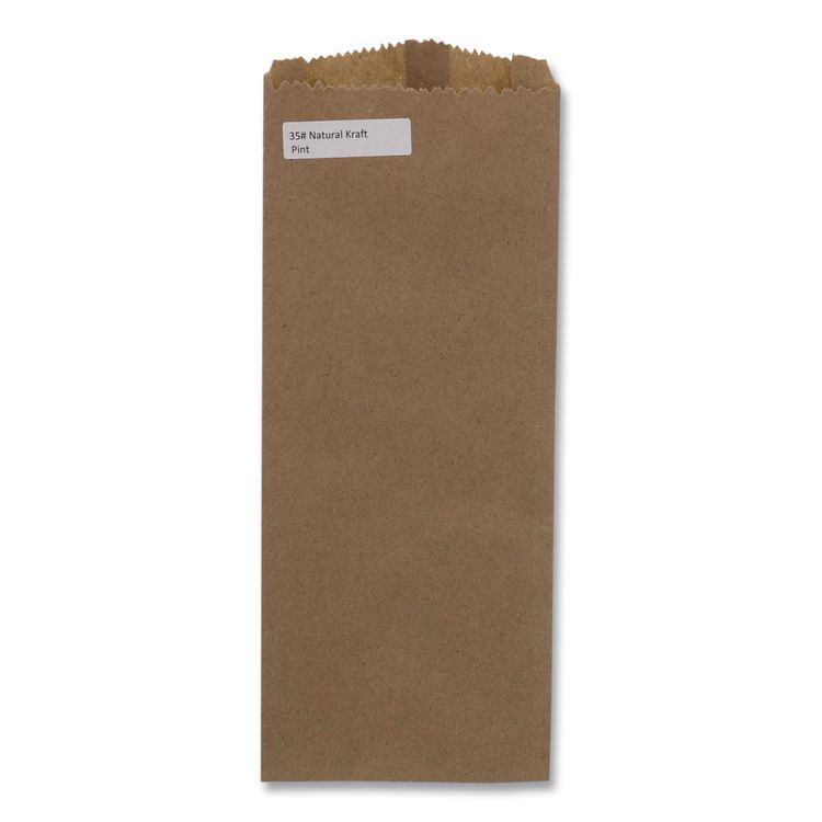 Grocery Paper Bags, Merchandise Size, 35# Basis Weight, 4 x 2.5 x 11.5, Brown, 500/Bundle